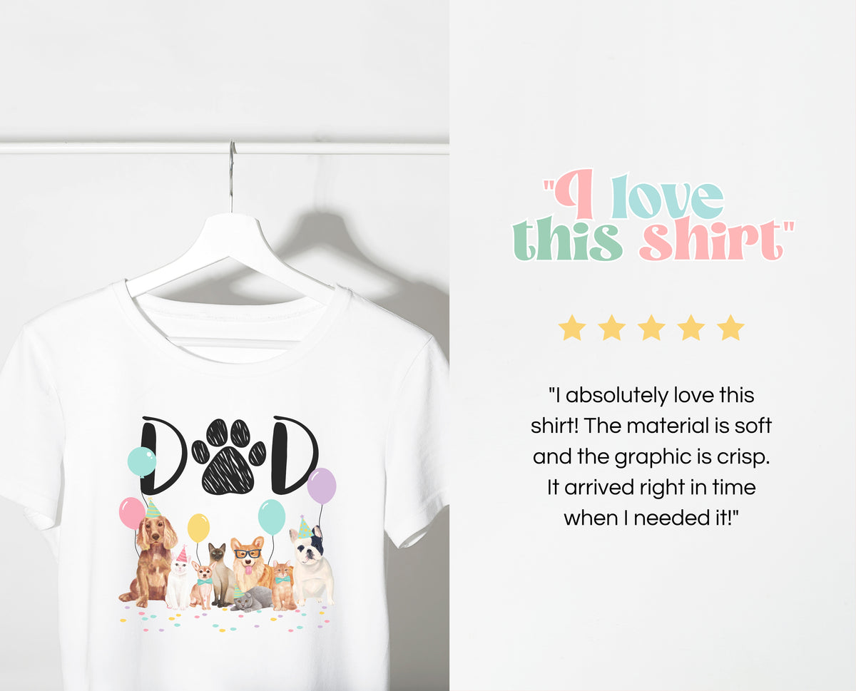 Dog And Cat Birthday Dad Shirt