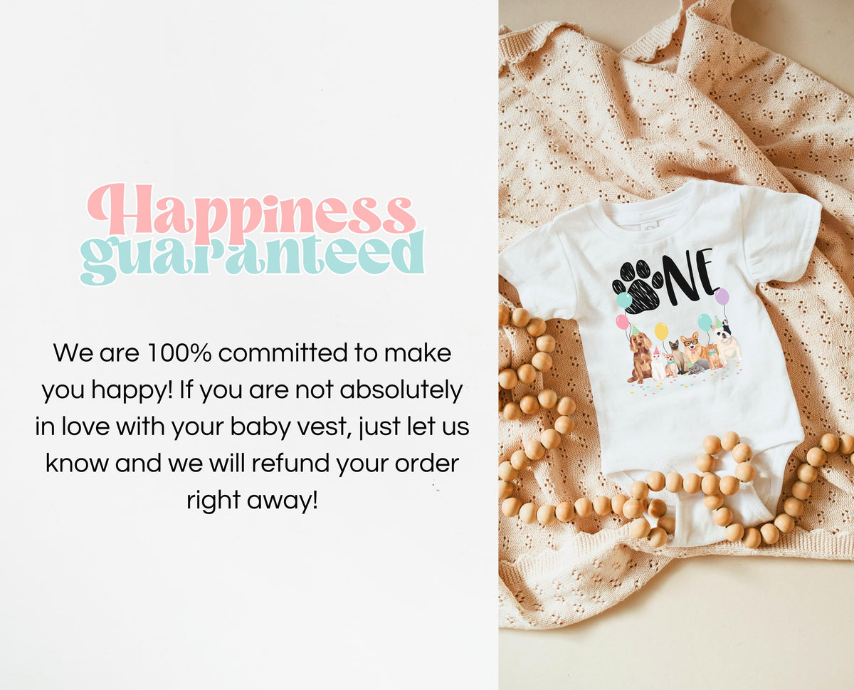 Dog And Cat First Birthday Onesie® Vest